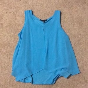 blue tank top blouse